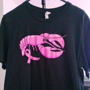 Breast Cancer Awareness Ladies Lobster Shirt size Small